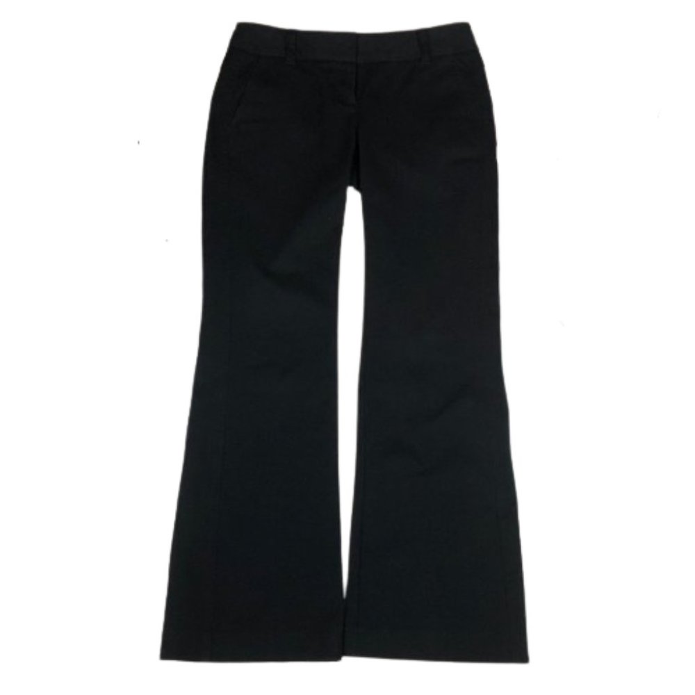 ANN TAYLOR Bootcut Pants Black Cotton 2P EUC